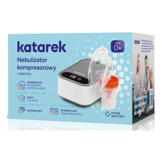 Katarek Nebulizator Kompresorowy Inhalator z timerem Uniwersalny