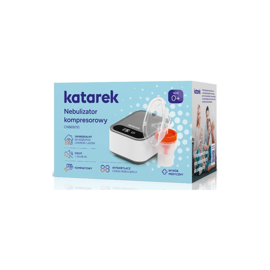 Katarek Nebulizator Kompresorowy Inhalator z timerem Uniwersalny