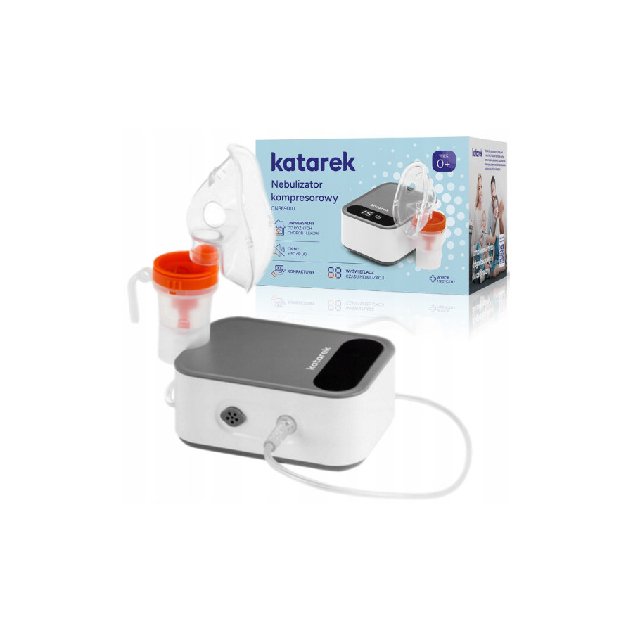 Katarek Nebulizator Kompresorowy Inhalator z timerem Uniwersalny