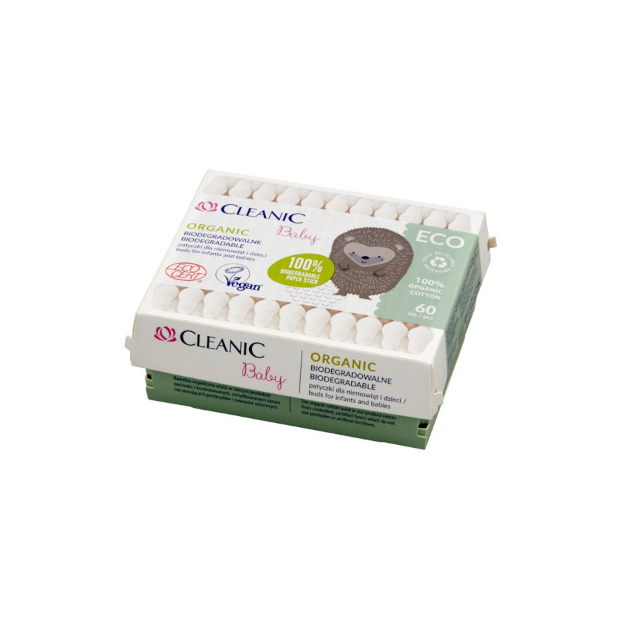 Cleanic Kindii Patyczki higieniczne w pudełku 60 sztuk