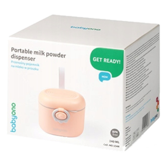 Babyono Pojemnik na mleko w proszku przenośny z łyżeczką