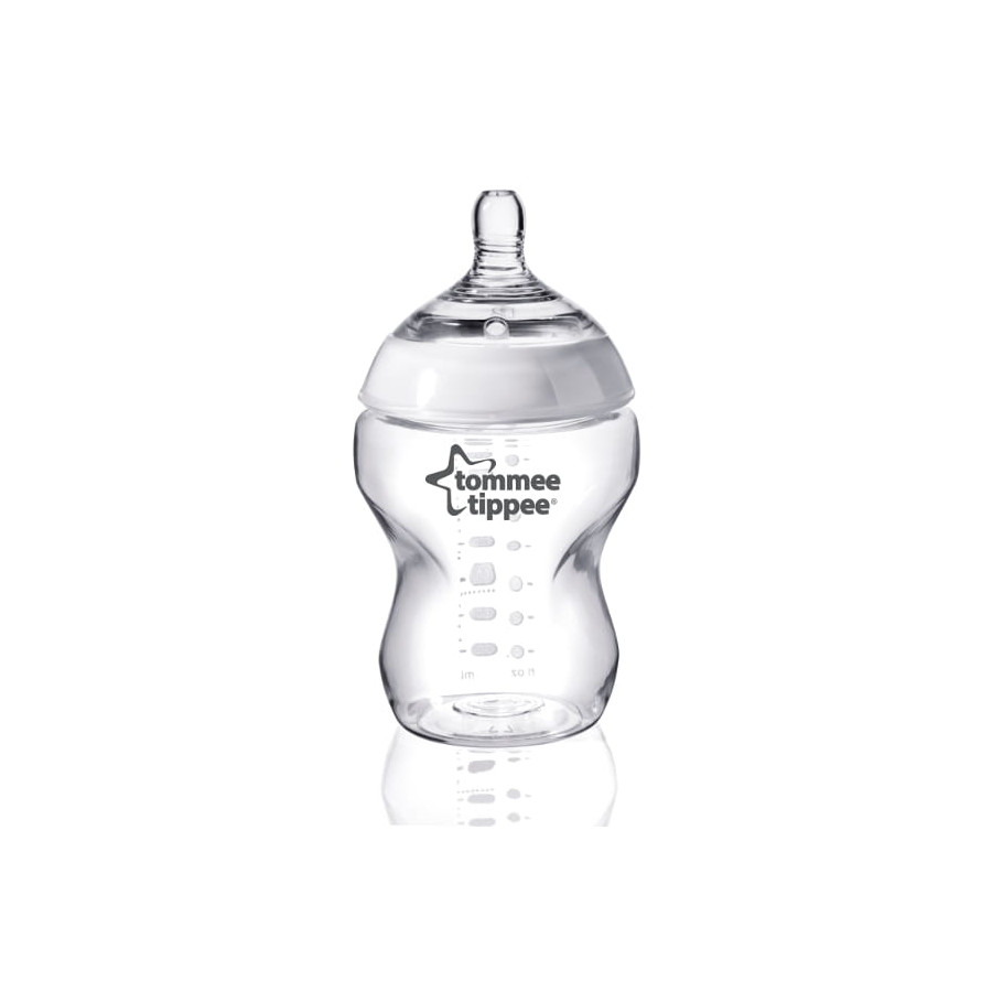Tommee Tippee Butelka Szklana antykolkowa 250ml 0m+ wolny przepływ