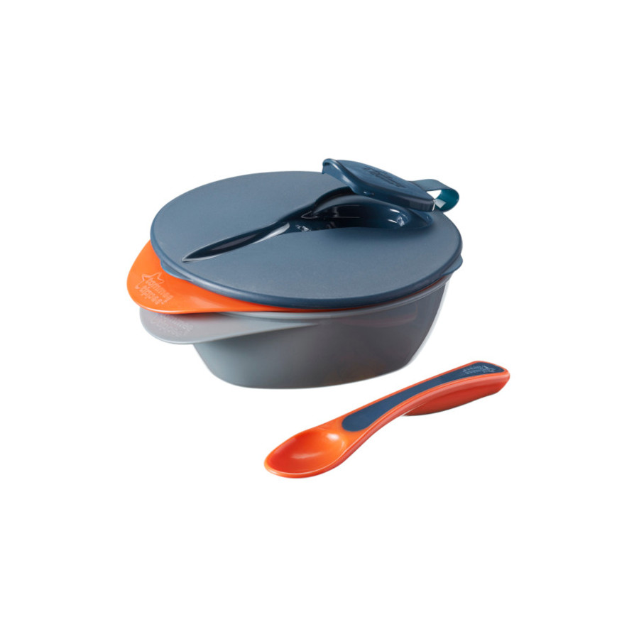 Tommee Tippee Miseczka do karmienia z pokrywą i łyżeczką 2 sztuki