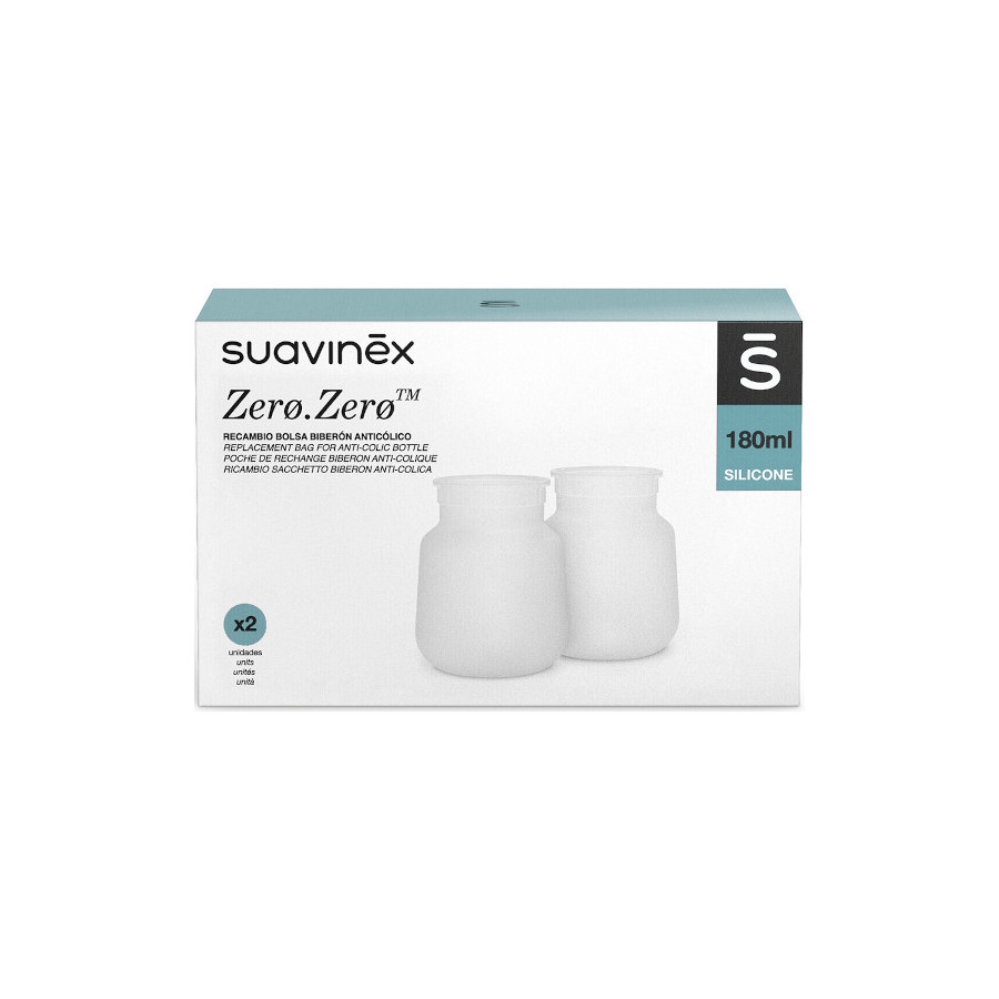 Suavinex Torebka do butelki ZERO ZERO silikonowa 180ml 2 sztuki
