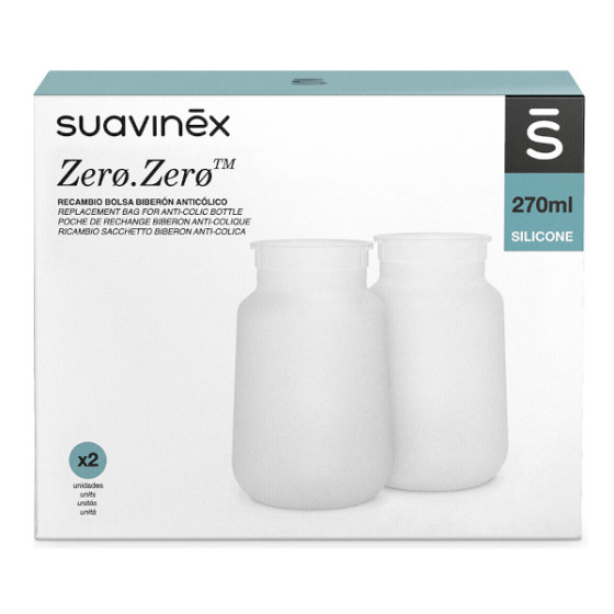 Suavinex Torebka silikonowa do butelki ZERO ZERO 270ml 2 sztuki