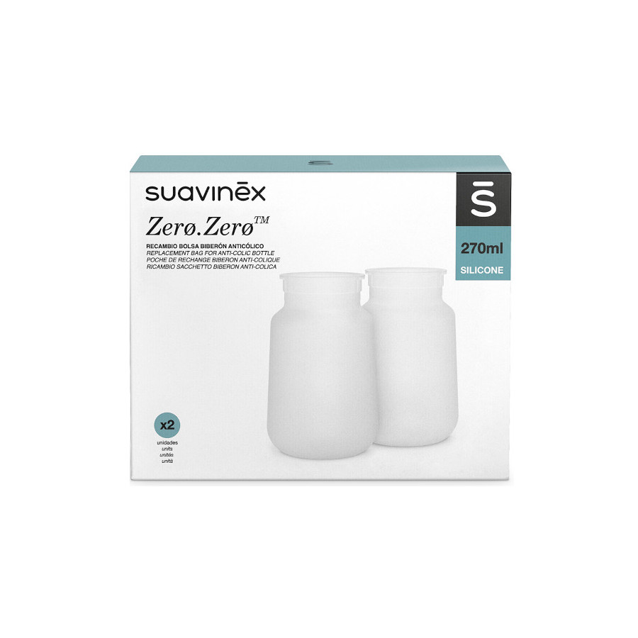 Suavinex Torebka silikonowa do butelki ZERO ZERO 270ml 2 sztuki