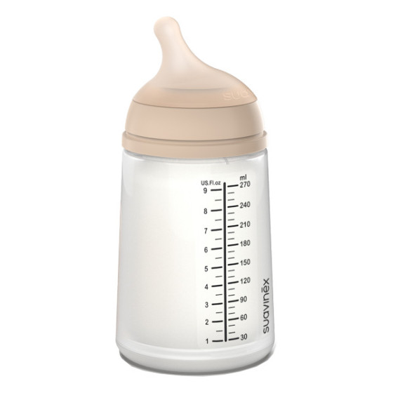 Suavinex Butelka ZERO ZERO antykolkowa 270ml smoczek 3m+ M