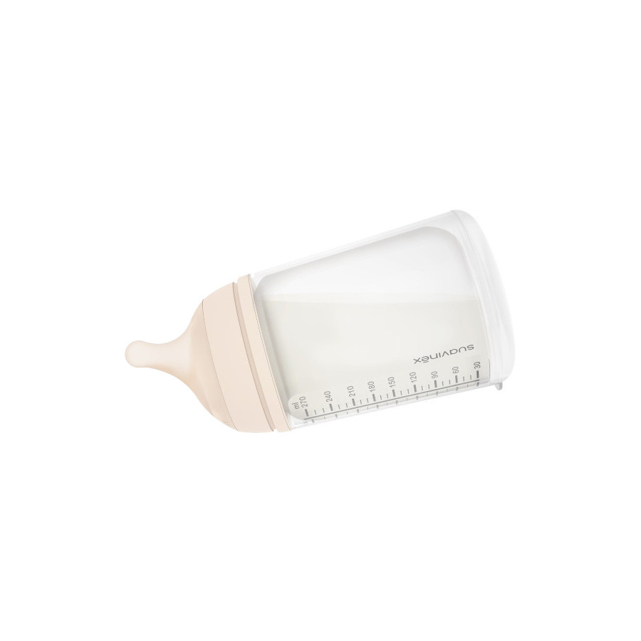 Suavinex Butelka ZERO ZERO antykolkowa 270ml smoczek 3m+ M