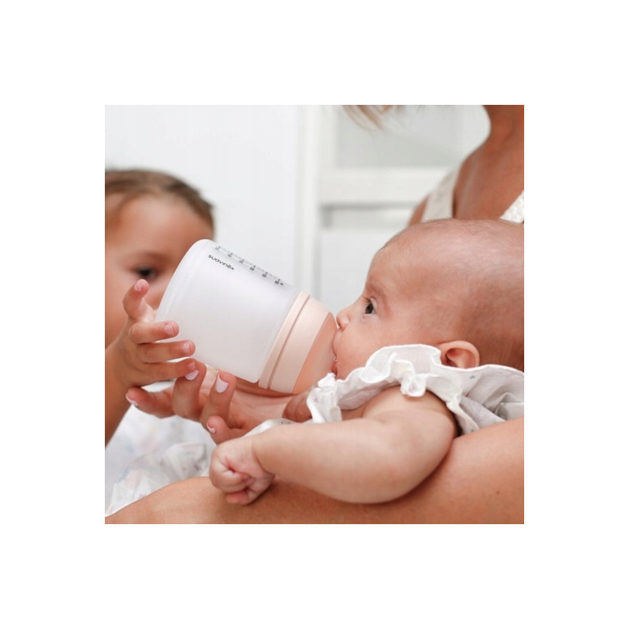 Suavinex Butelka ZERO ZERO antykolkowa 270ml smoczek 3m+ M