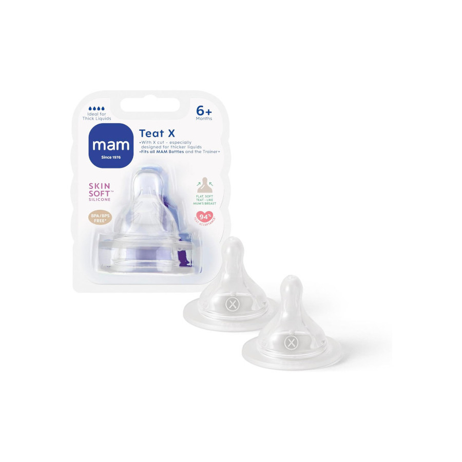 MAM Baby Smoczek do butelki 6m+ X papka kaszka 2 sztuki