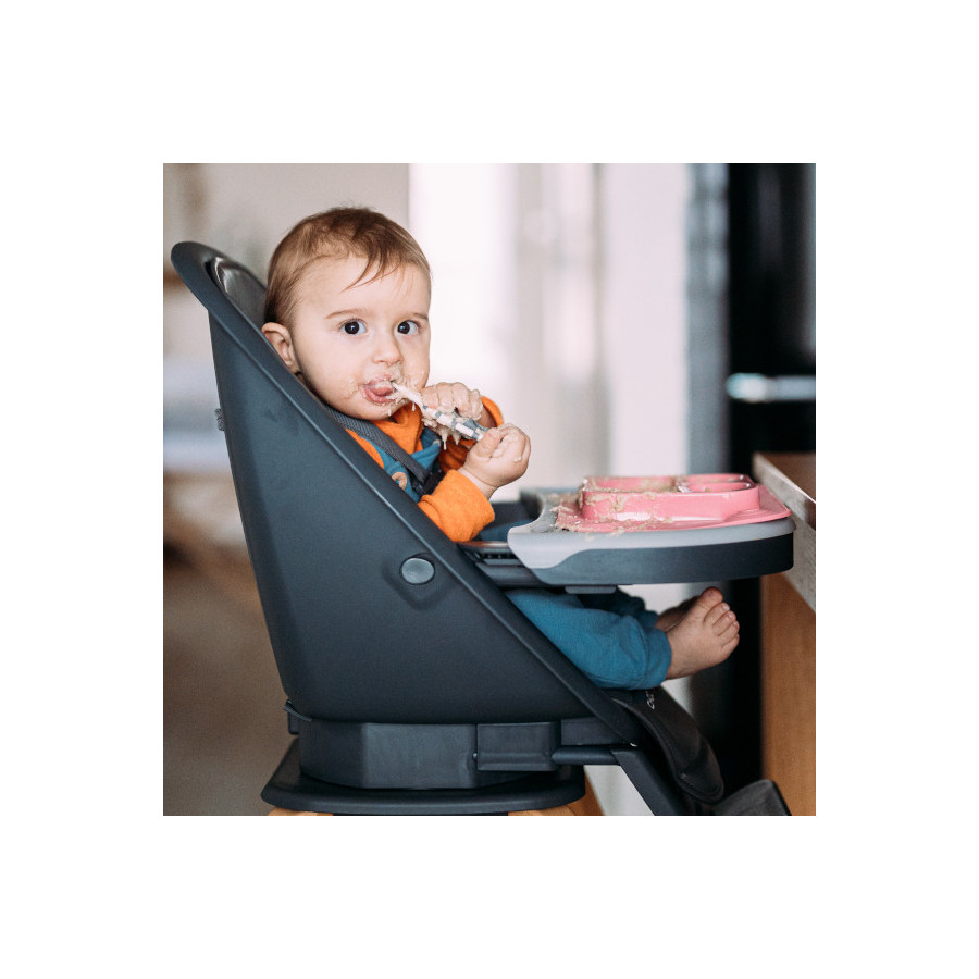 Muuvo Choc 2 krzesełko do karmienia 3w1 z obrotowym siedziskiem Graphite