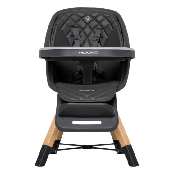 Muuvo Choc 2 krzesełko do karmienia 3w1 z obrotowym siedziskiem Graphite