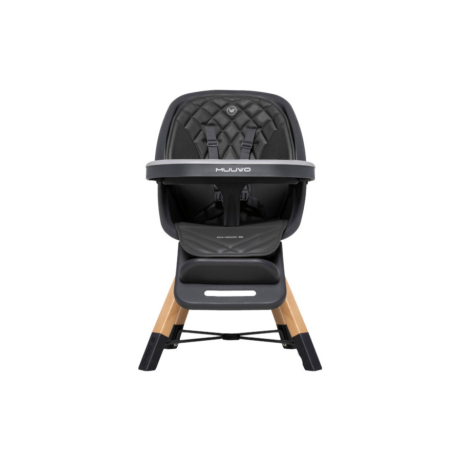 Muuvo Choc 2 krzesełko do karmienia 3w1 z obrotowym siedziskiem Graphite