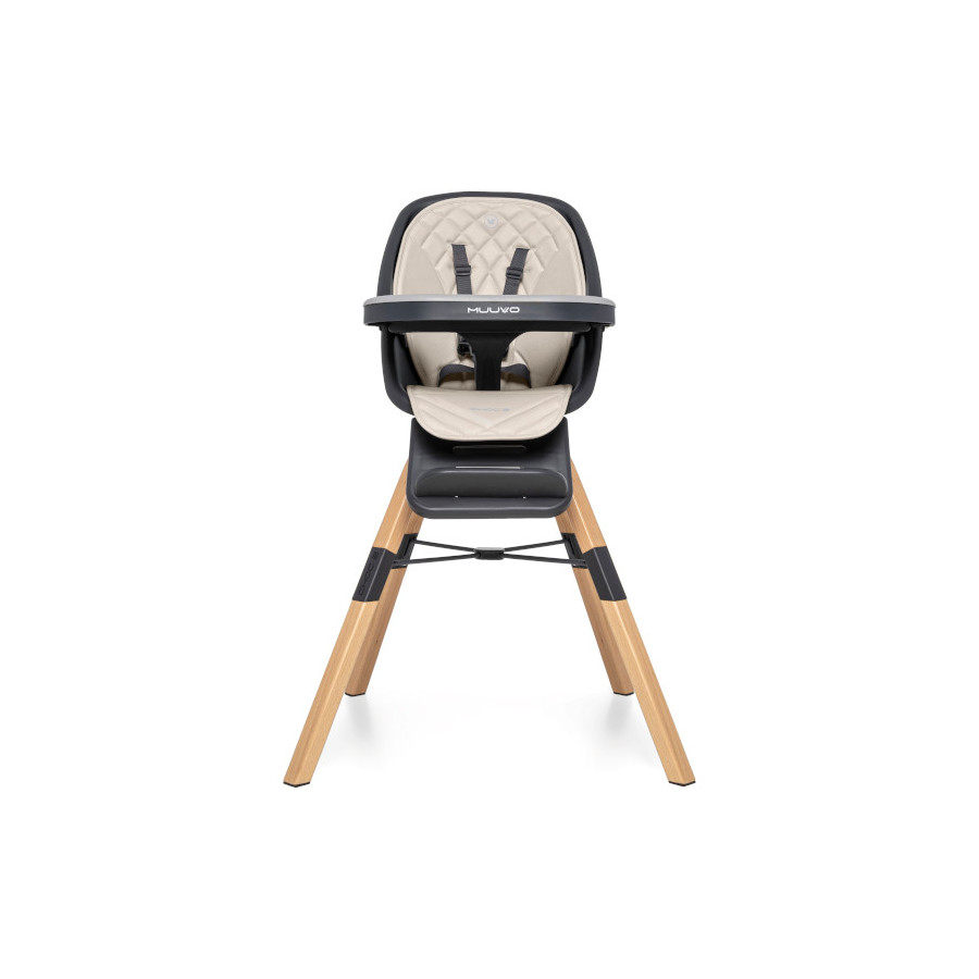 Muuvo Choc 2 krzesełko do karmienia 3w1 z obrotowym siedziskiem Powder Pink