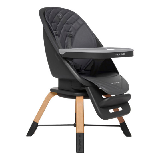 Muuvo Choc 2 krzesełko do karmienia 3w1 z obrotowym siedziskiem Powder Pink