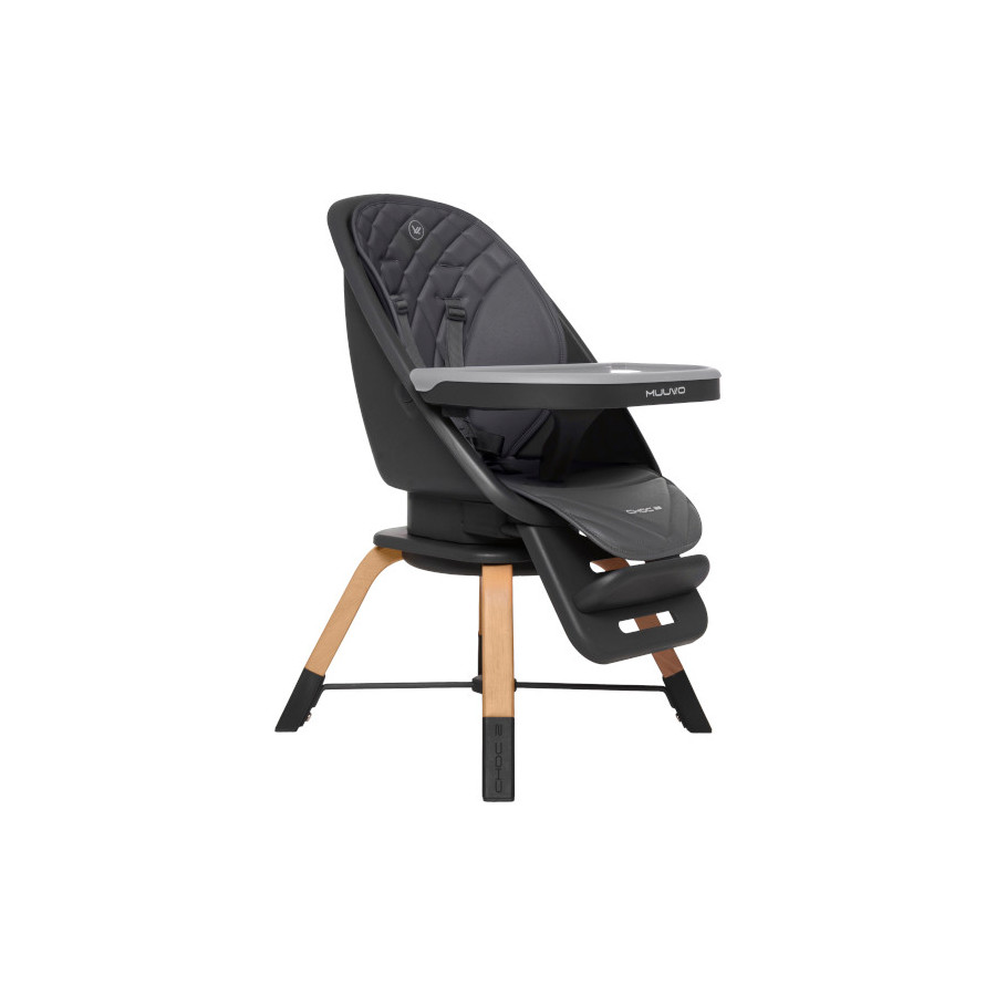 Muuvo Choc 2 krzesełko do karmienia 3w1 z obrotowym siedziskiem Powder Pink