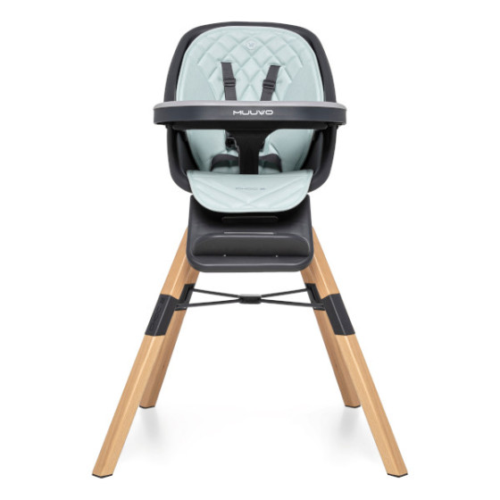 Muuvo Choc 2 krzesełko do karmienia 3w1 z obrotowym siedziskiem Powder Pink