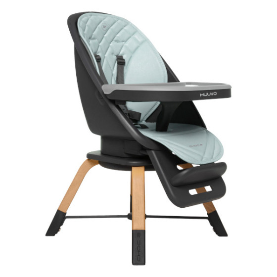 Muuvo Choc 2 krzesełko do karmienia 3w1 z obrotowym siedziskiem Powder Pink