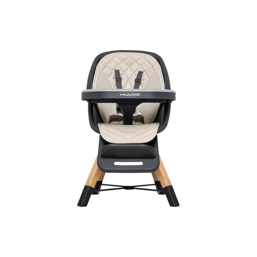 Muuvo Choc 2 krzesełko do karmienia 3w1 z obrotowym siedziskiem Graphite