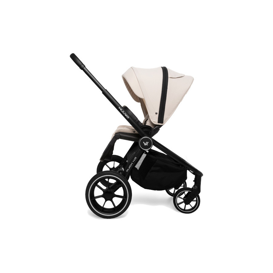 Muuvo Quick 4.0 funkcjonalny wózek dziecięcy zestaw 2w1 Iron Graphite