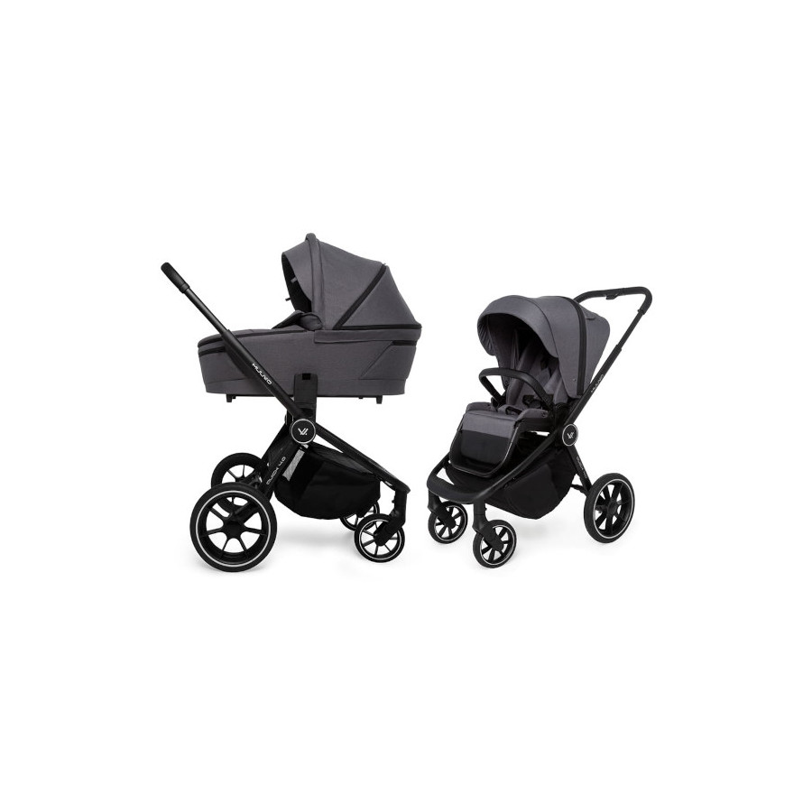 Muuvo Quick 4.0 funkcjonalny wózek dziecięcy zestaw 2w1 Iron Graphite