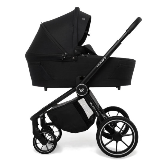 Muuvo Quick 4.0 funkcjonalny wózek dziecięcy zestaw 2w1 Classic Black