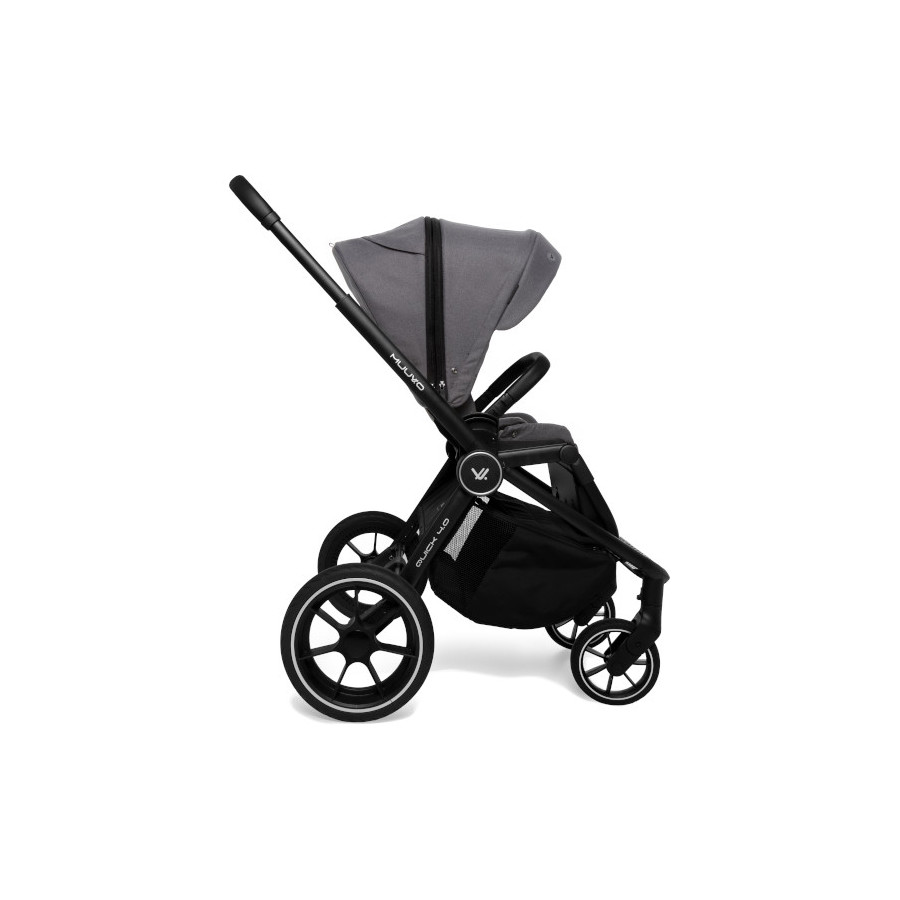 Muuvo Quick 4.0 funkcjonalny wózek dziecięcy zestaw 2w1 Iron Graphite
