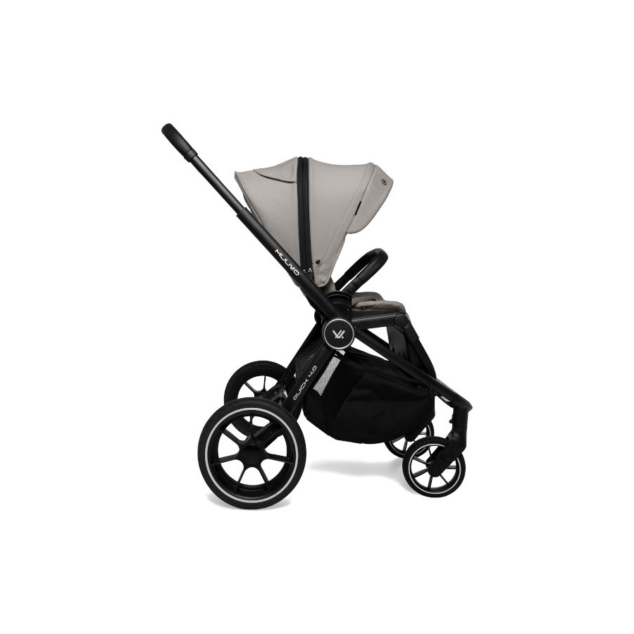 Muuvo Quick 4.0 funkcjonalny wózek dziecięcy zestaw 2w1 Steel Grey