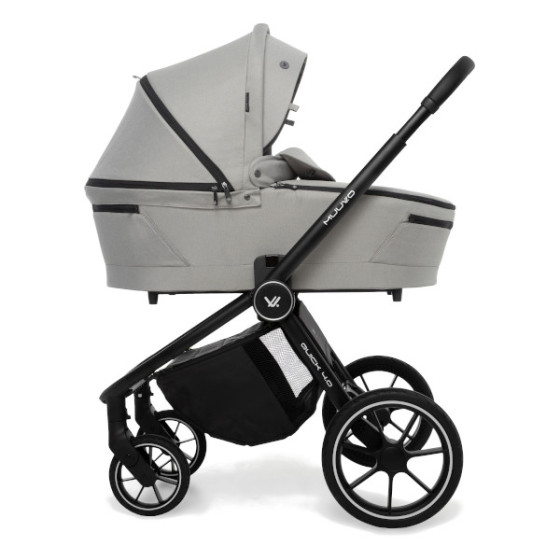 Muuvo Quick 4.0 funkcjonalny wózek dziecięcy zestaw 2w1 Steel Grey