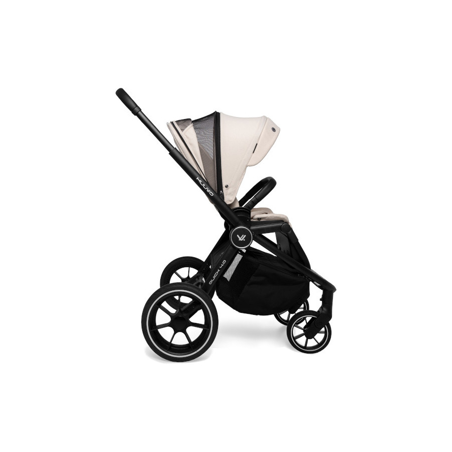 Muuvo Quick 4.0 funkcjonalny wózek dziecięcy spacerowy Steel Grey