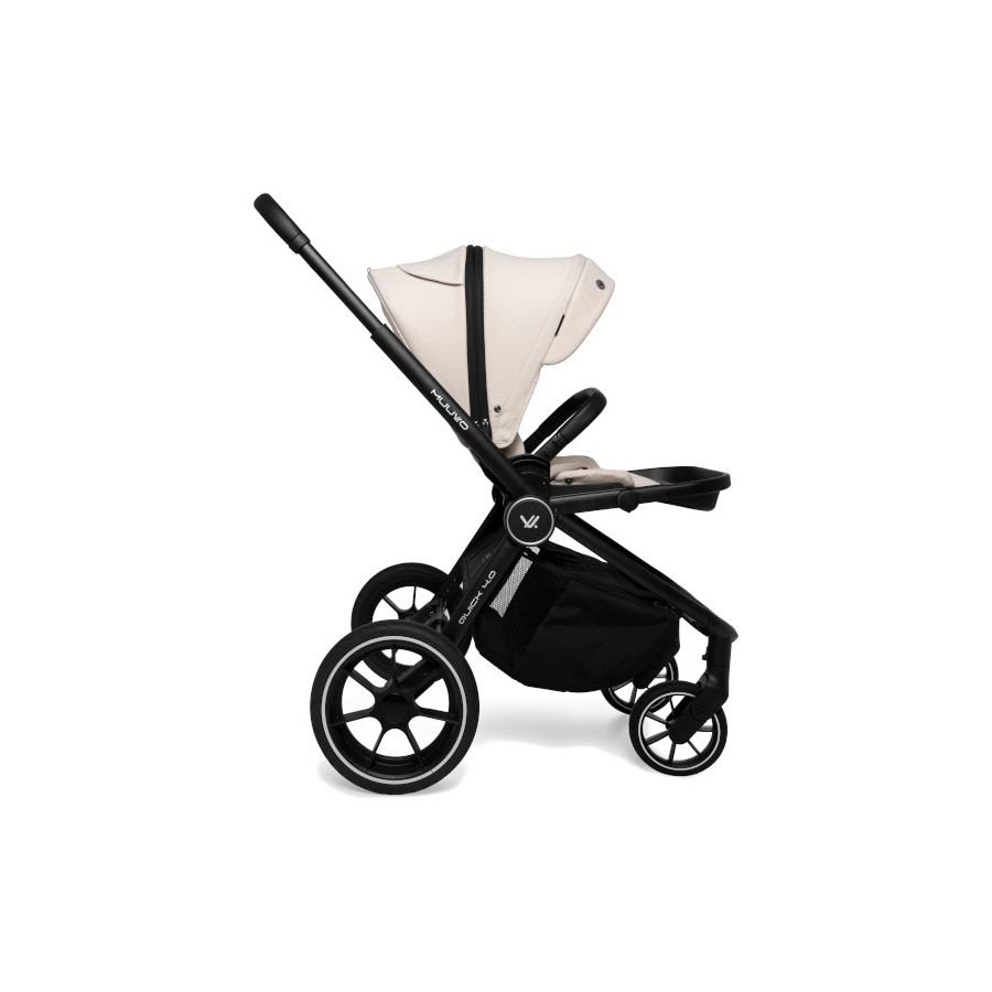 Muuvo Quick 4.0 funkcjonalny wózek dziecięcy spacerowy Steel Grey