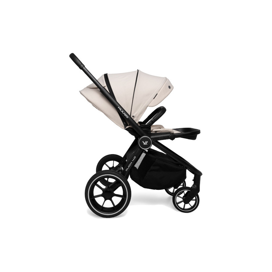 Muuvo Quick 4.0 funkcjonalny wózek dziecięcy spacerowy Steel Grey