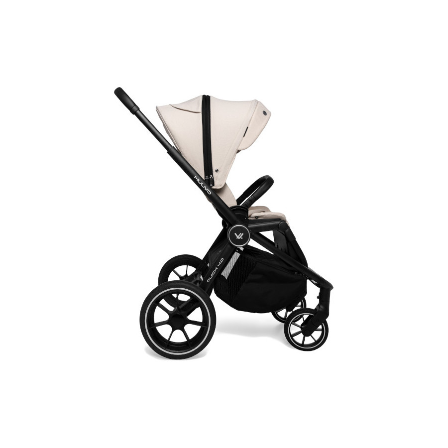 Muuvo Quick 4.0 funkcjonalny wózek dziecięcy spacerowy Steel Grey