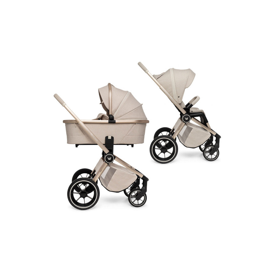 Muuvo Quick Boho wielofunkcyjny wózek dziecięcy zestaw 2w1 Beige