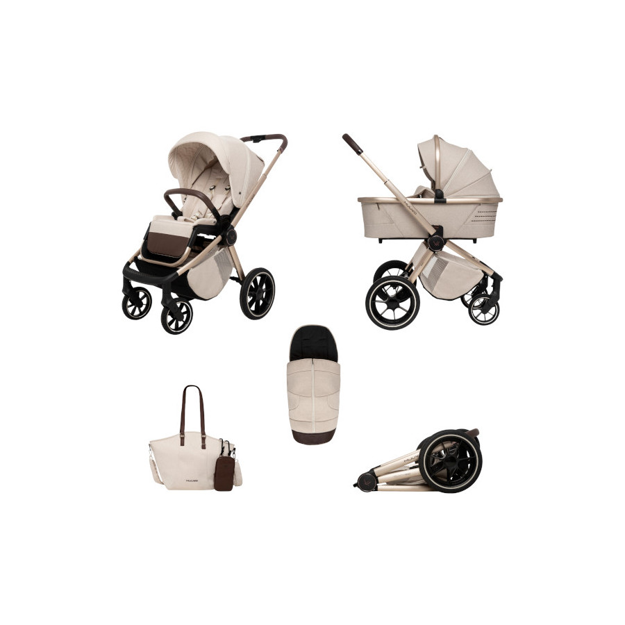 Muuvo Quick Boho wielofunkcyjny wózek dziecięcy zestaw 2w1 Brown