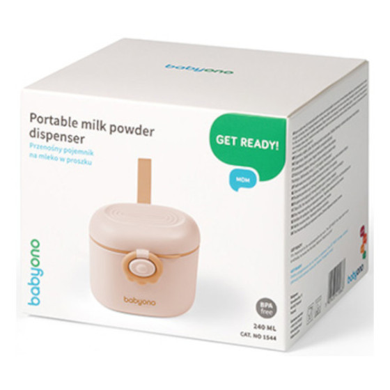 Babyono Pojemnik na mleko w proszku przenośny z łyżeczką