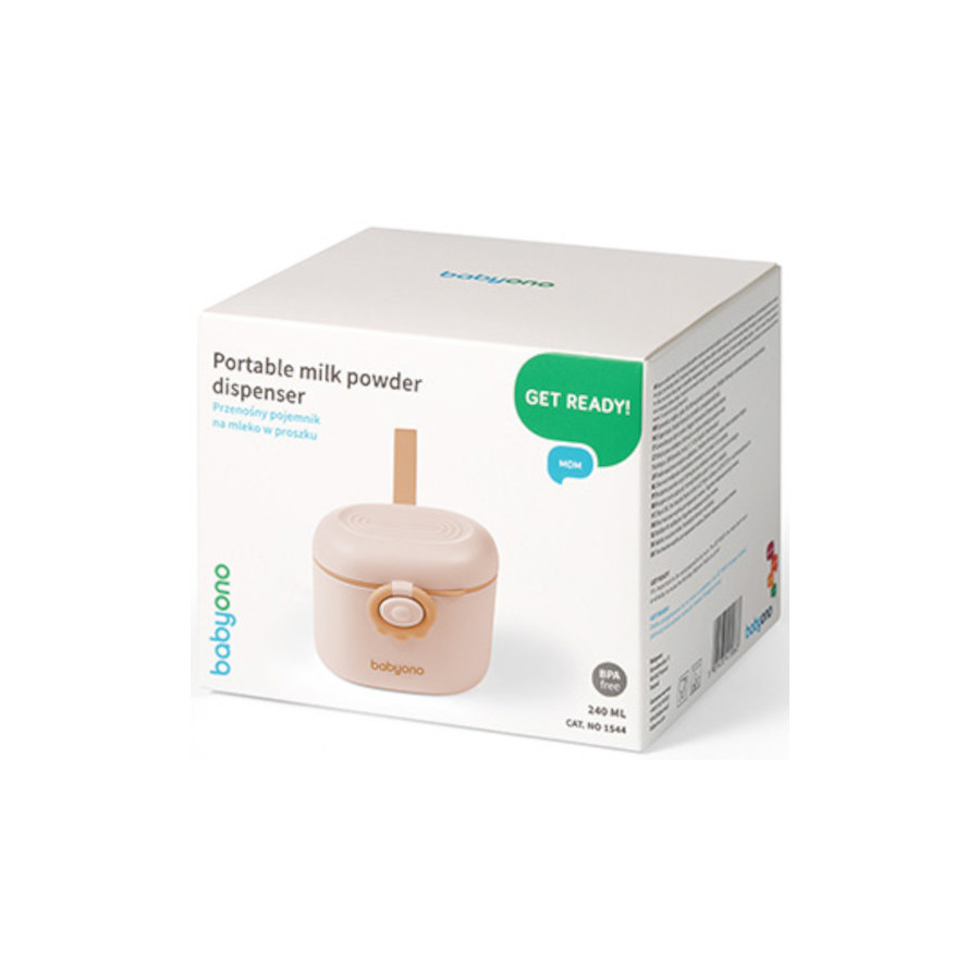 Babyono Pojemnik na mleko w proszku przenośny z łyżeczką
