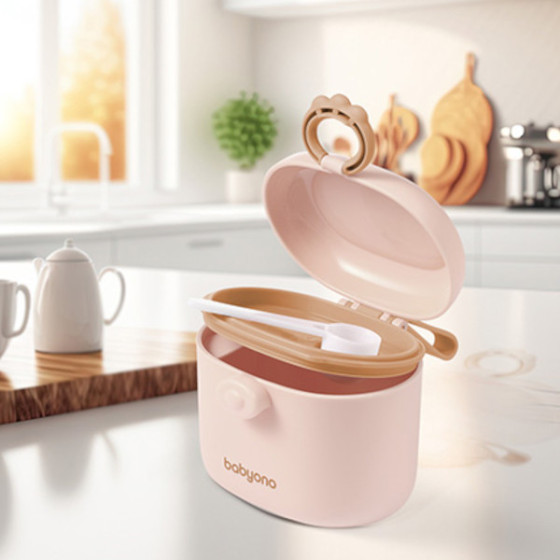Babyono Pojemnik na mleko w proszku przenośny z łyżeczką