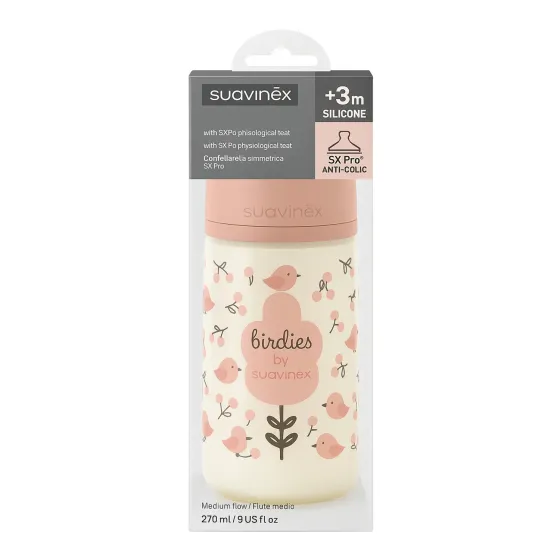Suavinex Butelka antykolkowa SX PRO 270 ml smoczek M średni 3m+