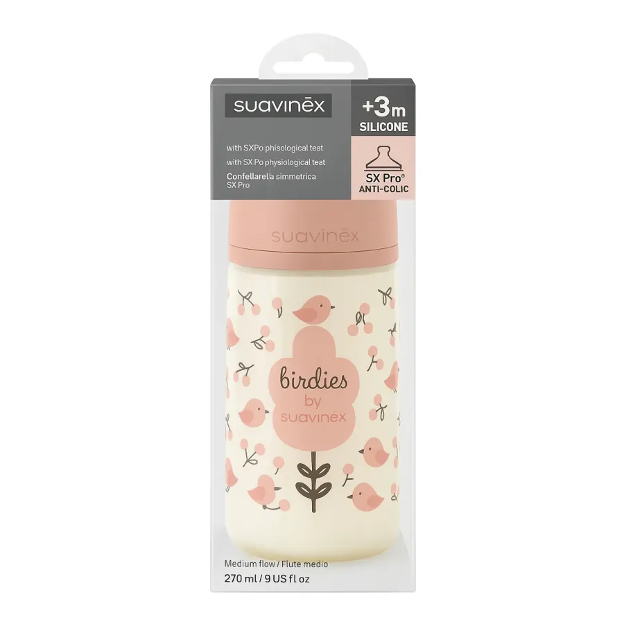 Suavinex Butelka antykolkowa SX PRO 270 ml smoczek M średni 3m+