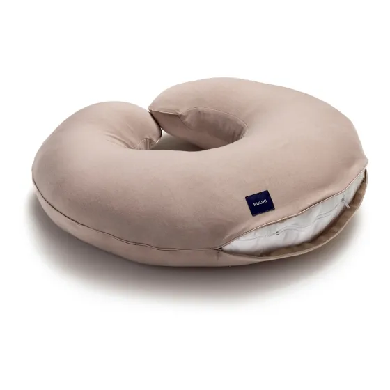 Puuki Poduszka do karmienia dziecka Organic bawełna, Rogal Czekolada