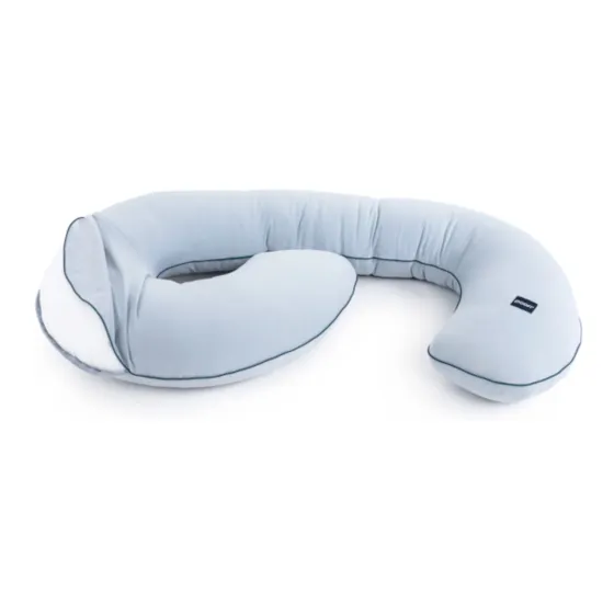 Poofi Poduszka ciążowa do spania bawełniana Organic Dusty Blue