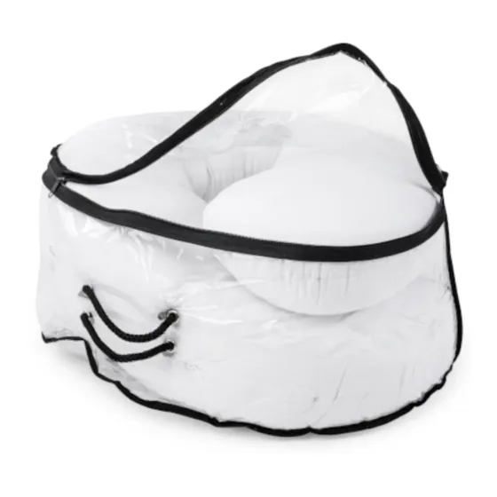 Poofi Poduszka ciążowa do spania bawełniana Organic Dusty Blue