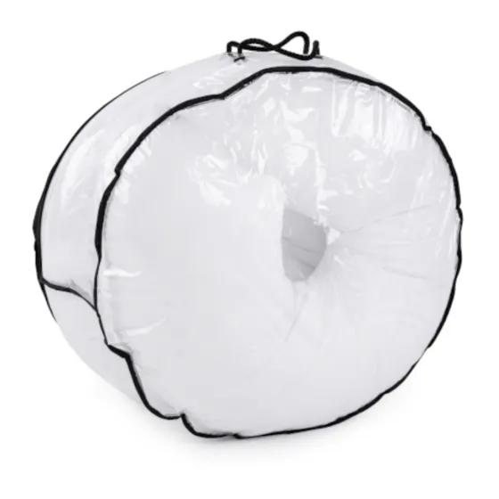 Poofi Poduszka ciążowa do spania bawełniana Organic Dusty Blue