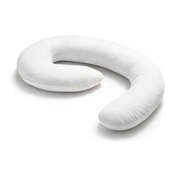 Poofi Poduszka ciążowa do spania bawełniana Organic Dusty Blue