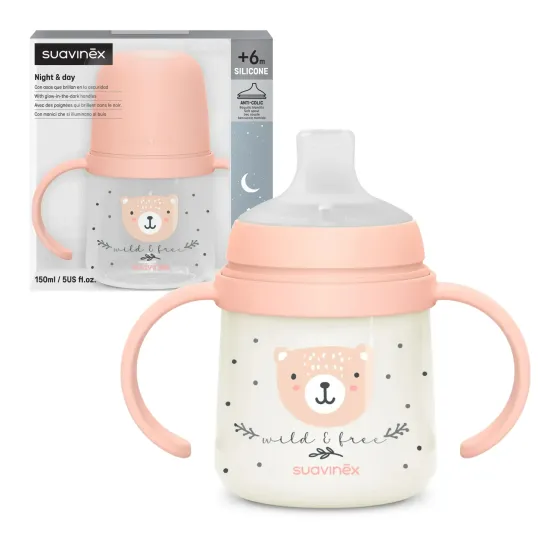 Suavinex kubek niekapek z silikonowym ustnikiem 150 ml 6m+