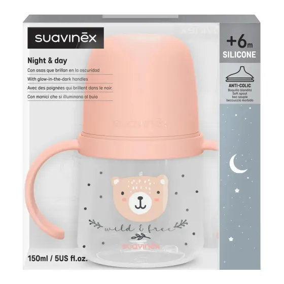 Suavinex Wild & Free kubek niekapek 150 ml z silikonowym ustnikiem