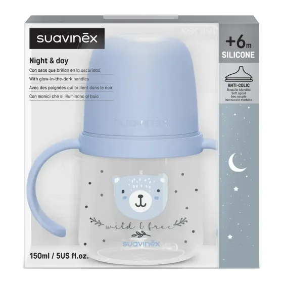 Suavinex Wild & Free kubek niekapek 150 ml z silikonowym ustnikiem