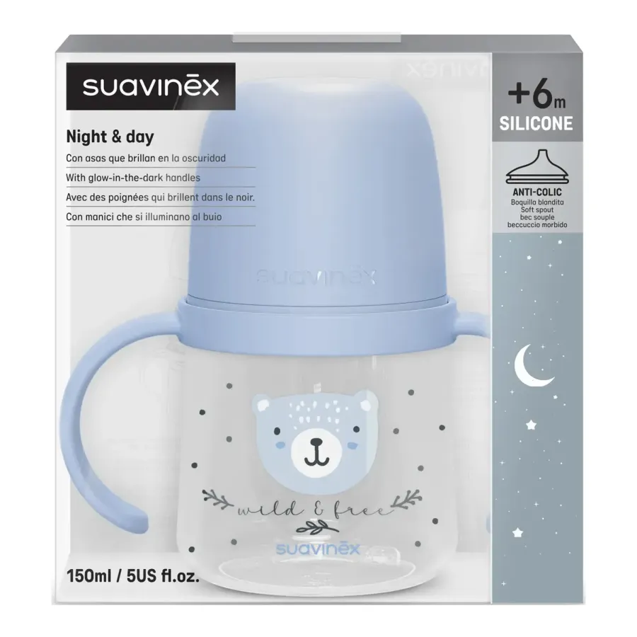 Suavinex Wild & Free kubek niekapek 150 ml z silikonowym ustnikiem