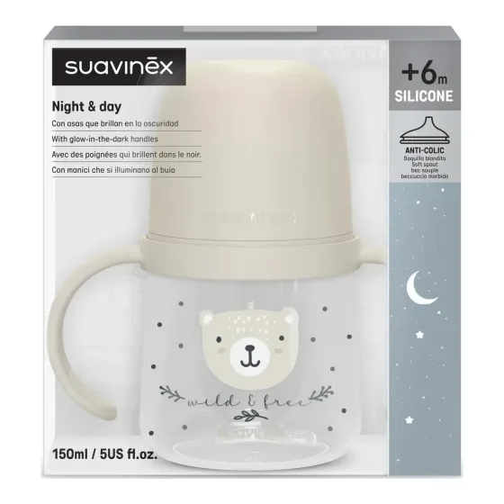 Suavinex Wild & Free kubek niekapek 150 ml z silikonowym ustnikiem